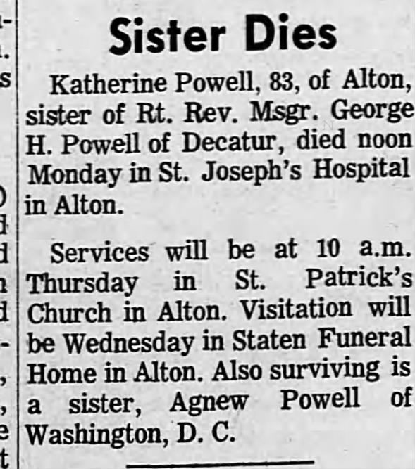 Katherine Powell dies